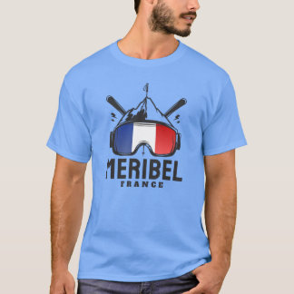 T-shirt Meribel France Station de ski Ski Souvenir garçon