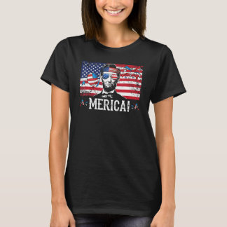 T-shirt Merica 4 juillet Hommes Drapeau Américain Usa Sung
