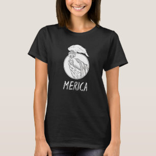 T-shirt Merica 4 juillet Usa Patriotic Pride Américaine Fl
