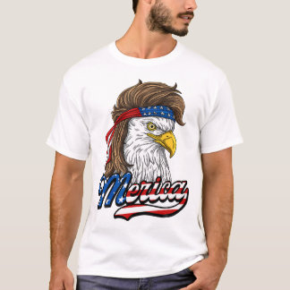 T-shirt Merica - Aigle de liberté des États-Unis patriotiq