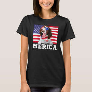 T-shirt Merica Anglais Printemps Espagnol Chien Américain 