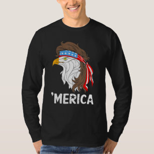 T-shirt Merica Bald Eagle 4 juillet Patriotique Américain 