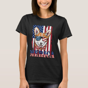 T-shirt Merica Corgi Chien Drapeau américain 4 juillet T C
