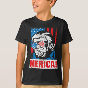 T-shirt Merica Donald Trump Drapeau Usa élection Républica