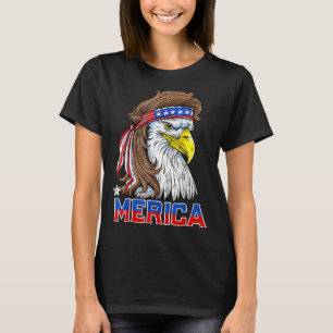 T-shirt Merica Eagle Mullet 4 juillet Hommes Femmes Améric