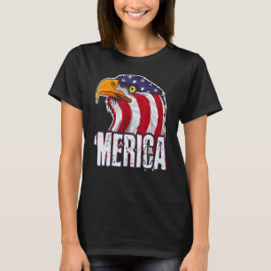 T-shirt Merica Eagle Mullet drapeau américain 4 juillet Ét