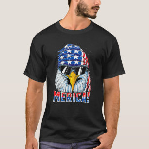 T-shirt Merica Eagle Mullet Drapeau américain Anciens comb