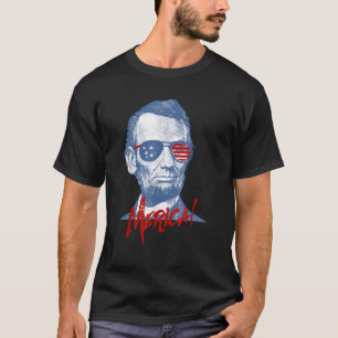 T-shirt Merica Lincoln 4 juillet Anciens Combattants ou Jo