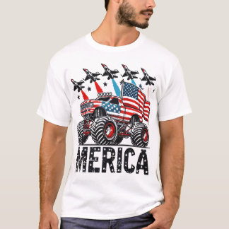T-shirt Merica Monster Truck