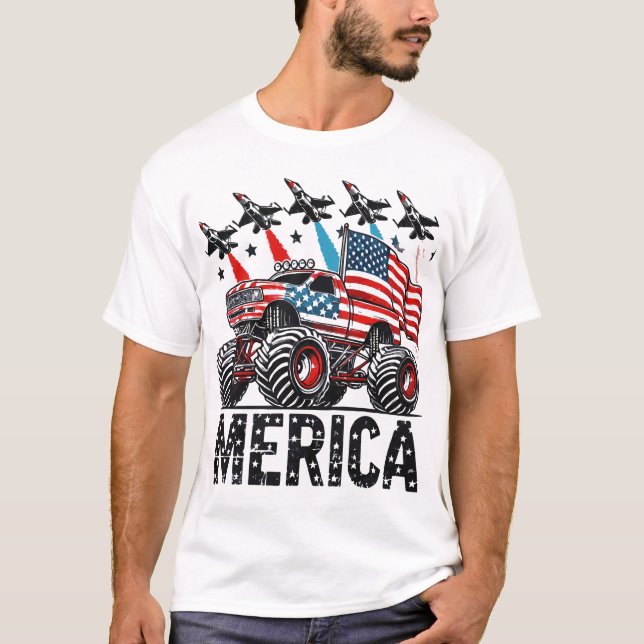 T-shirt Merica Monster Truck (Devant)