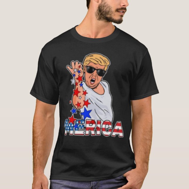 T-shirt Merica Trump Salt Bae 4 juillet 2020 (Devant)