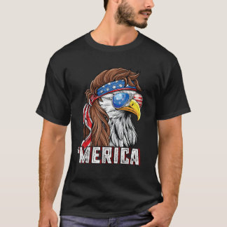 T-shirt Merica USA Drapeau américain Patriotique 4 juillet
