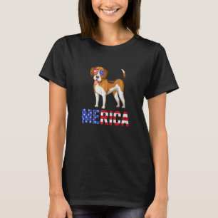 T-shirt Merica Usa Drapeau Beagle Lunettes de soleil Patri