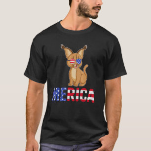 T-shirt Merica Usa Drapeau Bobcats Lunettes de soleil Patr
