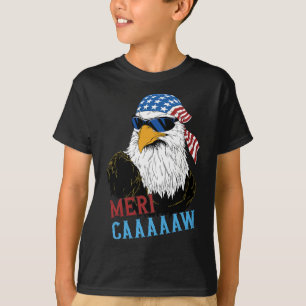 T-shirt Mericaaaaw Eagle Mullet 4 juillet États-Unis