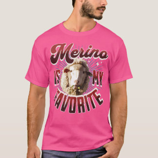 T-shirt Merino Est Mon Favori Amusant Mouton Merino Main