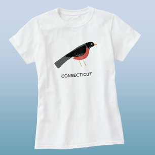 T-shirt Merle américain Art Connecticut Texte personnalisé