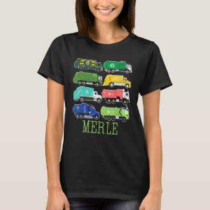 T-shirt Merle Trash Camion Pour Enfants Collecteur Écologi