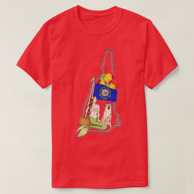 T-shirt Mermaid1 du New Hampshire (Design devant)