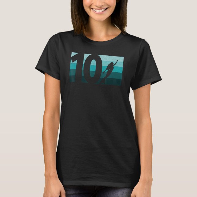 T-shirt Mermaid 10th Birthday Design (Devant)