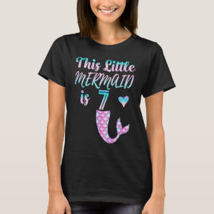 T-shirt Mermaid Anniversaire 7ème Cette Petite Sirène est