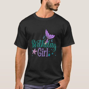 T-shirt Mermaid Anniversaire fille mignonne Famille corres