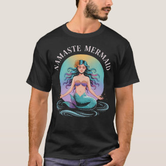 T-shirt Mermaid Anniversaire Namaste Yoga Mermaid