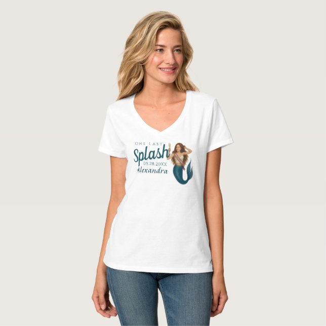 T-shirt Mermaid Bachelorette avec nom personnalisé (Devant entier)