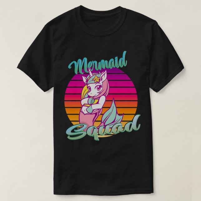 T-shirt Mermaid Birthday (Design devant)