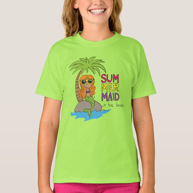 T-shirt Mermaid Cute Kids (Devant)