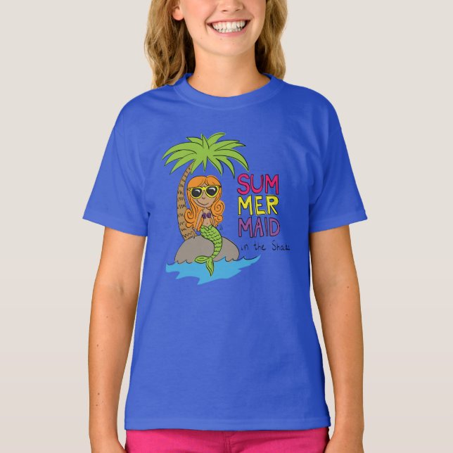 T-shirt Mermaid Cute Kids (Devant)