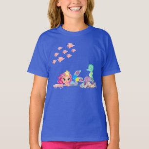 T-shirt Mermaid et Axolotl