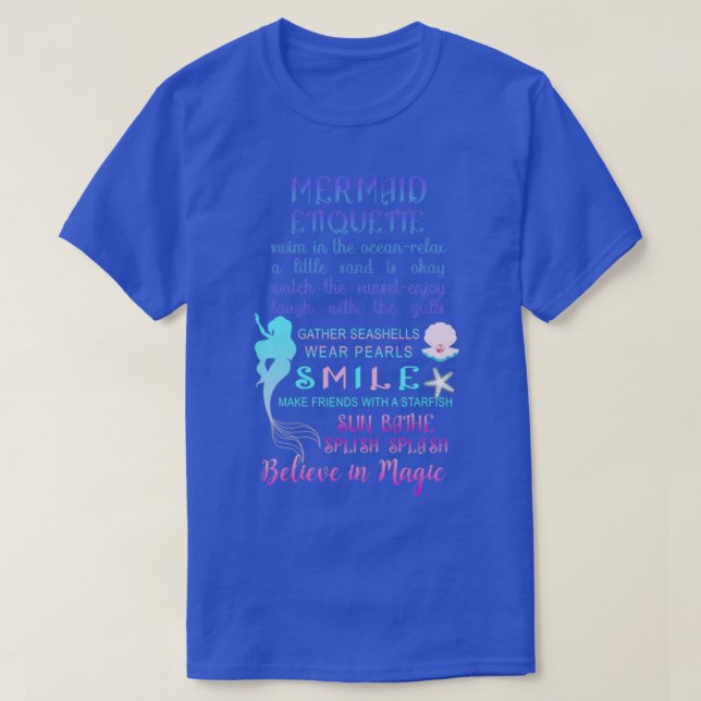 T-shirt Mermaid Etiquette de la croyance en la chemise mag (Design devant)