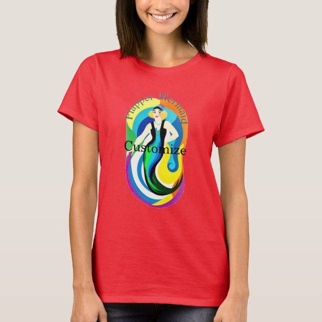 T-shirt Mermaid Flapper Colorée Thunder_Cove (Devant)