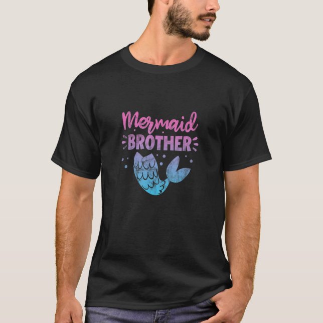 T-shirt Mermaid Frère frère frère jumelage famille Anniver (Devant)