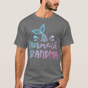 T-shirt Mermaid Grand-mère Funky Grand-mère Famille Corres