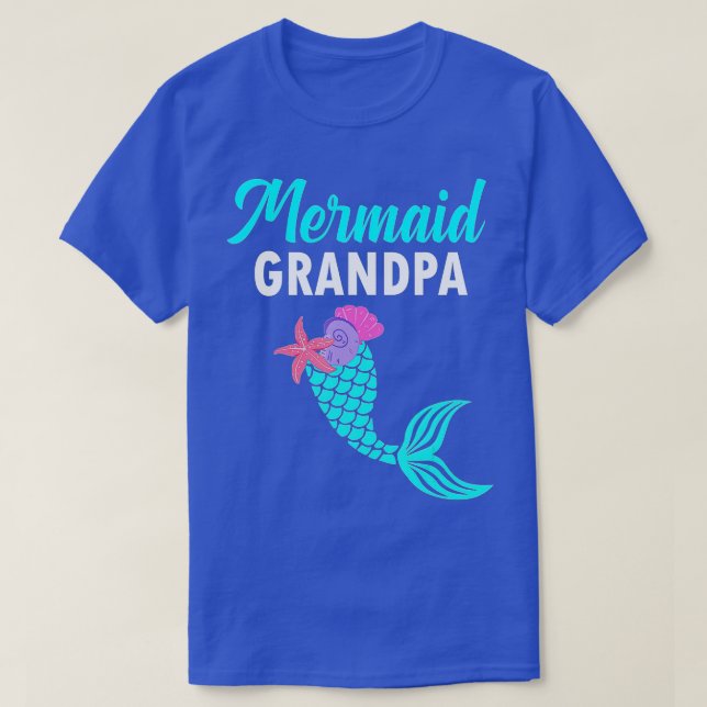 T-shirt Mermaid Grand-père Famille Correspondante Sirène A (Design devant)