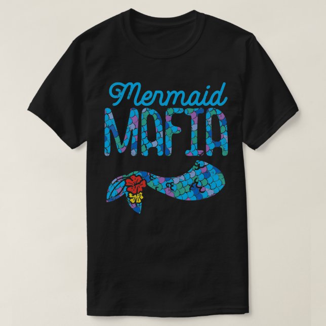 T-shirt Mermaid Mafia Cute Queue Sécurité Famille Correspo (Design devant)
