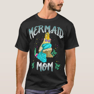 T-shirt Mermaid Maman Sirène Fête d'anniversaire des femme
