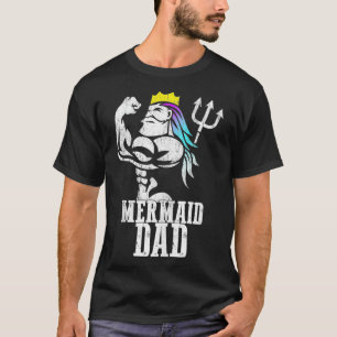 T-shirt Mermaid Papa Pose Trident Merdad New Mer Papa Brot