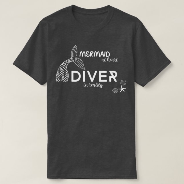 T-shirt Mermaid Plongée sous-marine Amateurs d'océan Plong (Design devant)