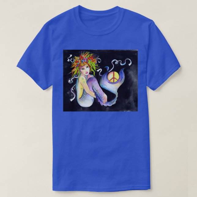 T-shirt Mermaid pour la paix (Design devant)