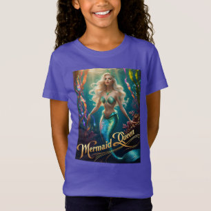 T-Shirt Mermaid Queen Underwater Art Tee Girls Don