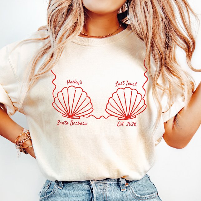 T-shirt Mermaid Seashell Dernier Toast Enterrement de vie  (Mermaid Seashell Last Toast Bachelorette )