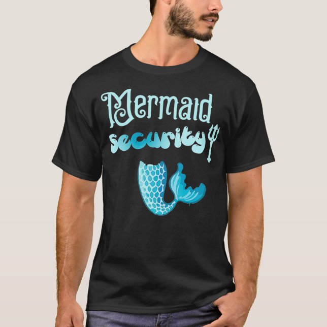 T-shirt Mermaid sécurité cadeau d'anniversaire pour papa f (Devant)