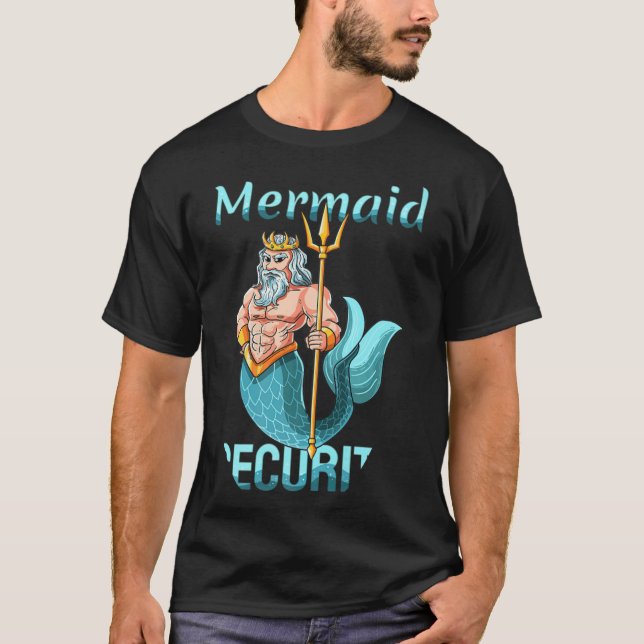 T-shirt Mermaid Security Grand-père Papa Frère  (Devant)