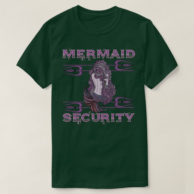 T-shirt Mermaid Security purple (Design devant)