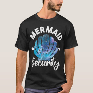 T-shirt Mermaid Security Seashell Mermaid Squad Anniversai