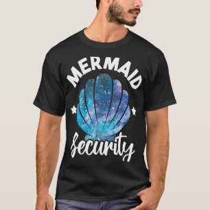 T-shirt Mermaid Security Seashell Mermaid Squad Anniversai