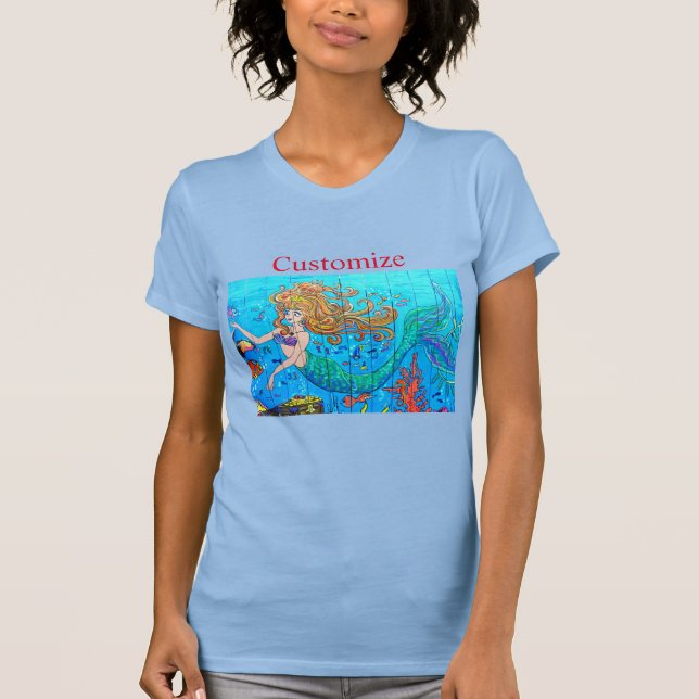 T-shirt Mermaid sous l'eau (Devant)
